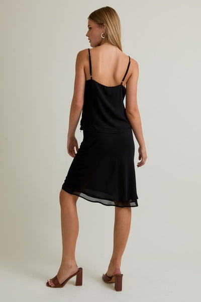 Double Layer Midi Skirt