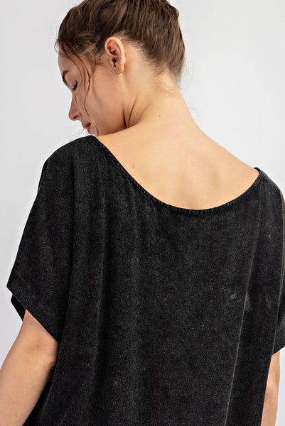 Mineral Washed Off The Shoulder Top