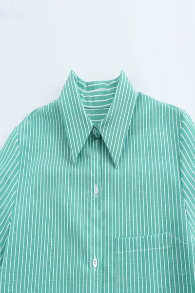 Striped Long Sleeve Button Down Shirt