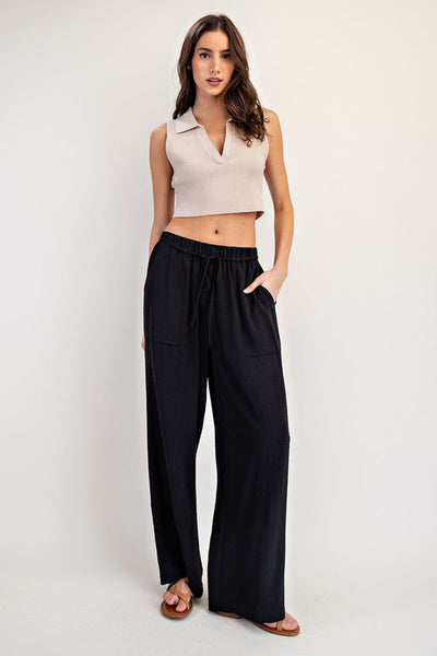 Belted Straight Leg Pants