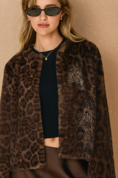 Leopard Faux Fur Jacket