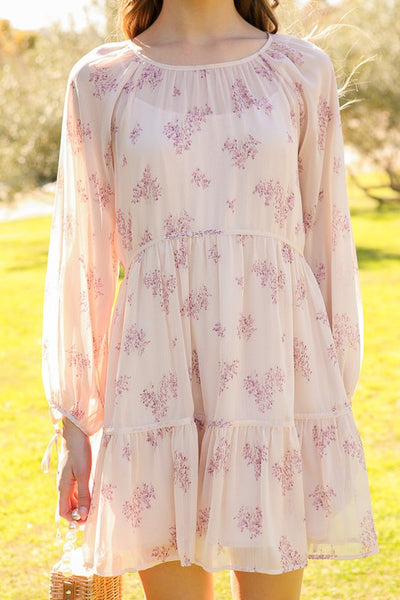 Floral Chiffon Mini Dress