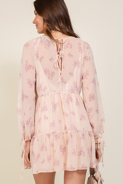 Floral Chiffon Mini Dress
