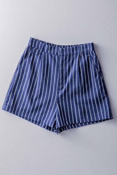 Coastal Linen Stripe Shorts
