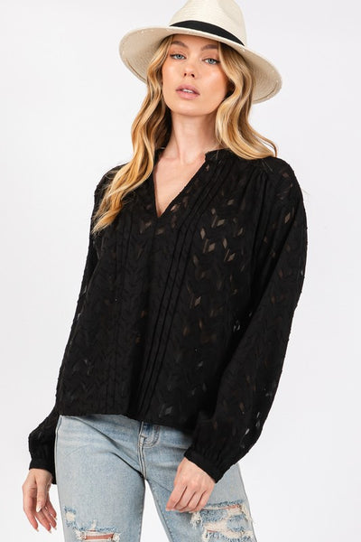 Jacquard V Neck Shirt