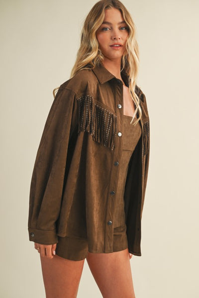 Studded Fringed Jacket