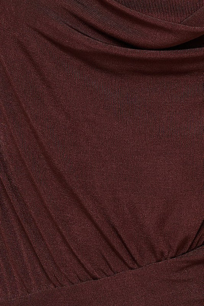 Cowl Neck Bodycon Midi Dress