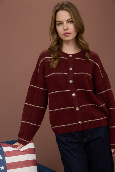 Thin Stripe Cardigan