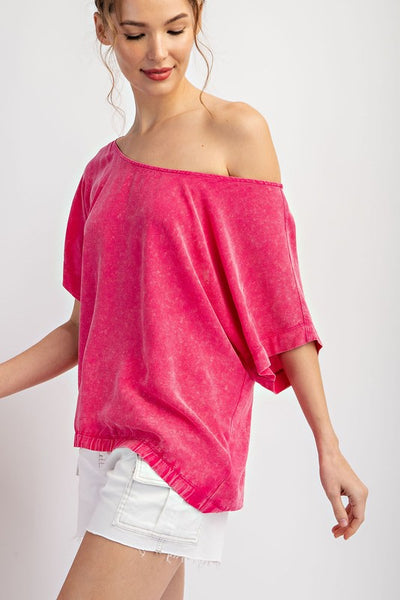 Mineral Washed Off The Shoulder Top