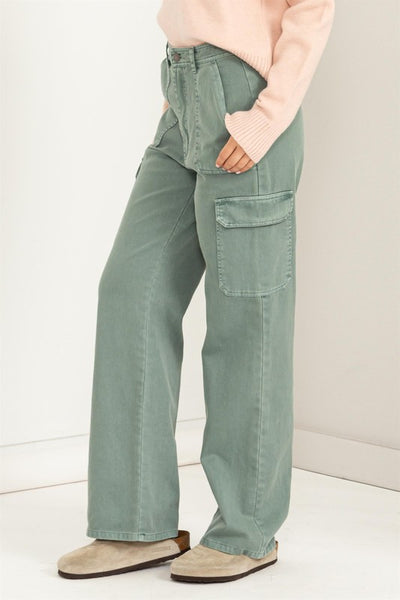 High Waist Wide Leg Cargo Pants