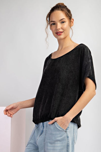 Mineral Washed Off The Shoulder Top