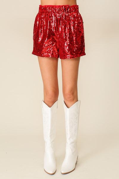 Sequin High Waisted Shorts  (2 Colours)