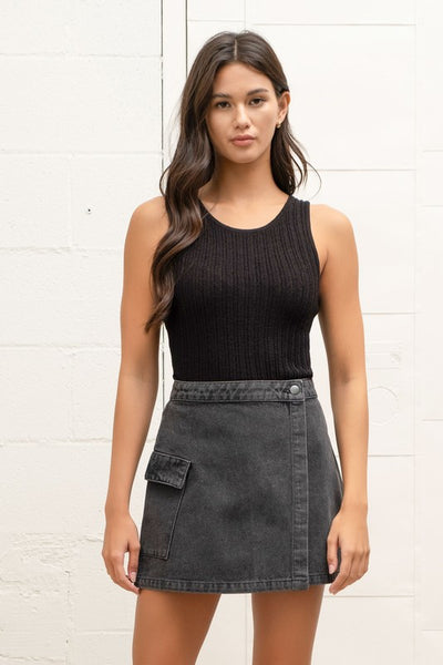 Round Neck Knit Sweater Top