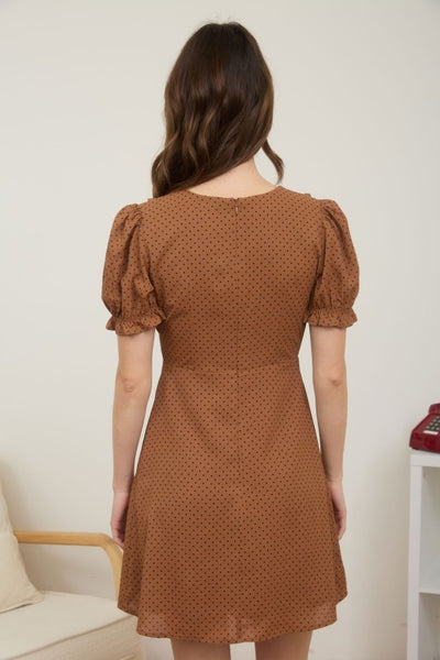 Polka Dot Collared Mini Dress