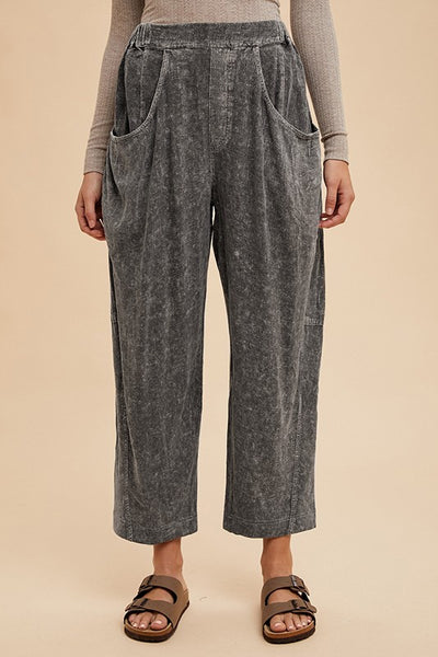 Mineral Washed Barrel Pants