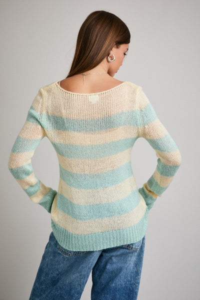 Stripe Mint Sweater Top
