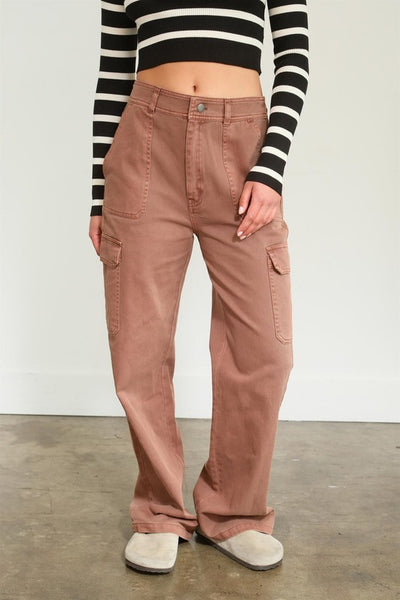 High Waist Wide Leg Cargo Pants