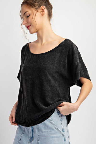 Mineral Washed Off The Shoulder Top