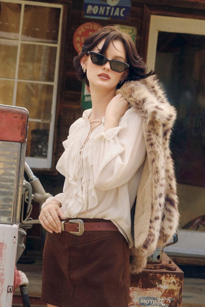 Spotted Faux Fur Vest