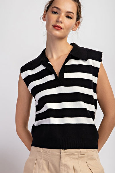 Stripe Sleeveless Top