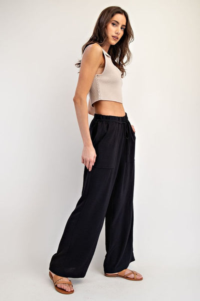 Belted Straight Leg Pants