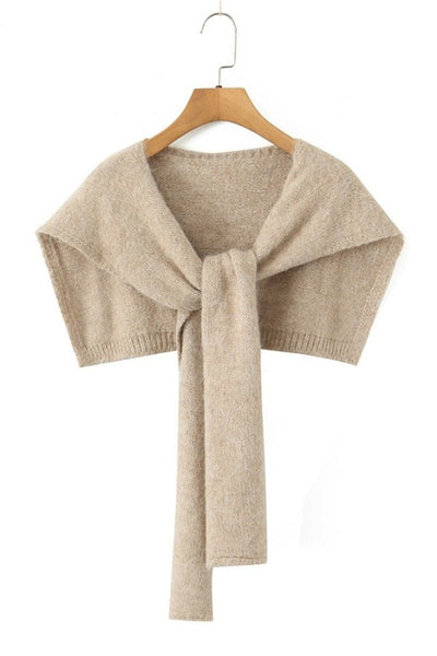 Solid Shawl Knit Sweater