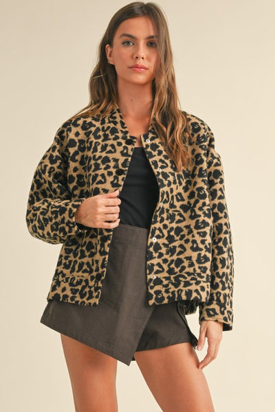 Leopard Short Fur Jacket