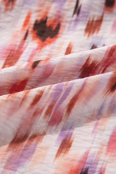 Abstract Flutter Sleeve Dress