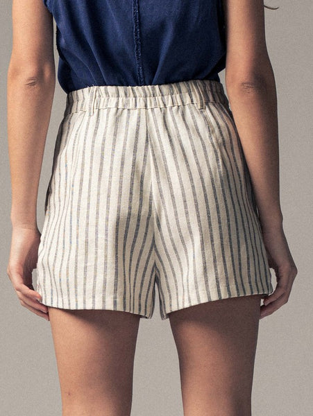 Coastal Linen Stripe Shorts