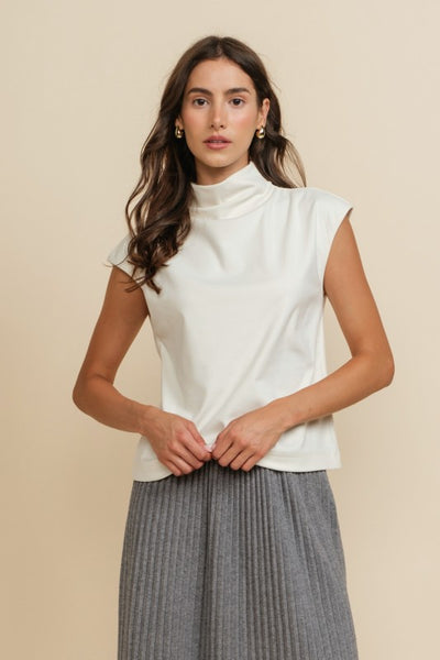 Soft Mock Neck Tee
