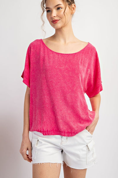 Mineral Washed Off The Shoulder Top