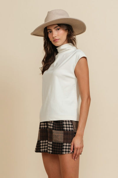 Soft Mock Neck Tee