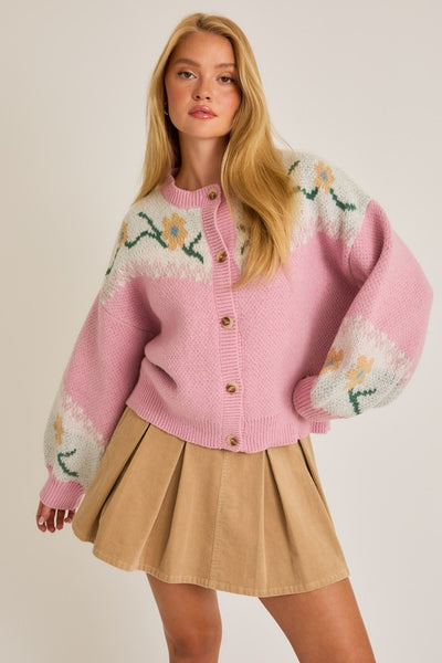 Floral Pattern Cardigan