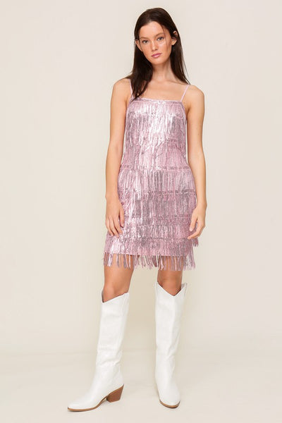 Sequin Fringe Bodycon Dress  (2 Colours)