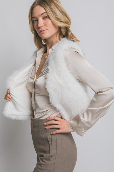 V Neck Fur Vest