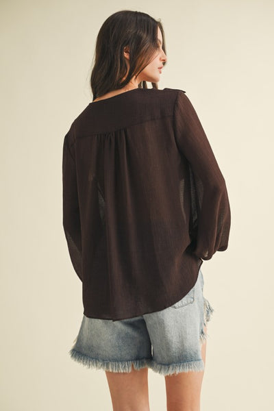 Tie Up Ruffle Top
