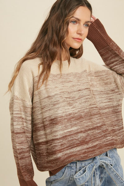 Ombre Striped Sweater