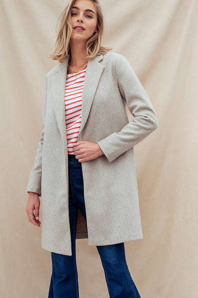 Basic Knit Coat Jacket