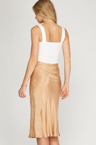 Mermaid Satin Midi Skirt